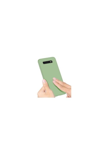 OEM Husă Samsung Galaxy S10 E Liquid Silicone, Protecție Antișoc, Verde