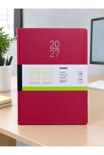 GENC DIJITAL BASKI 2027 20X28 مفكرة يومية بغلاف صلب مخيط 119-ECK (336 صفحة)