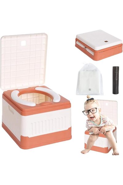 KASTWAVE Travel Potty, 3-in-1 Foldable Kids Training Toilet Seat, Kids Portab...