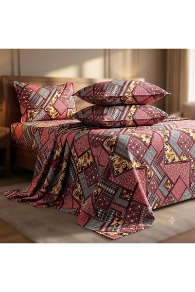 Generic 3 Pieces Flat Bedsheet Set with Floral Pattern King Size Bed Pillow C...