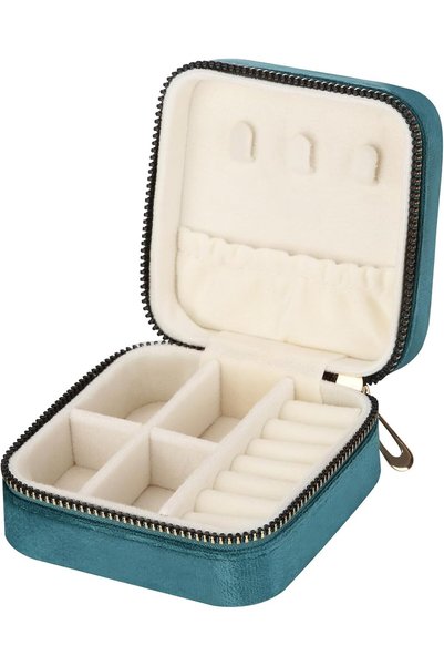 LETURE PU Leather Small Jewelry Box, Travel Portable Jewelry Case for Ring, P...