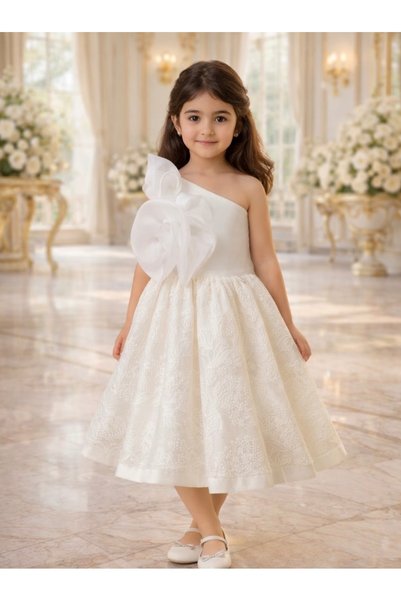 special gift house فستان أطفال مكون من3 قطع (فستان -شنطة صغيره -اكسسوار شعر )