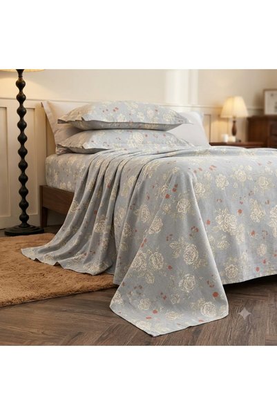 Generic 3 Pieces Flat Bedsheet Set with Floral Pattern King Size Bed Pillow C...
