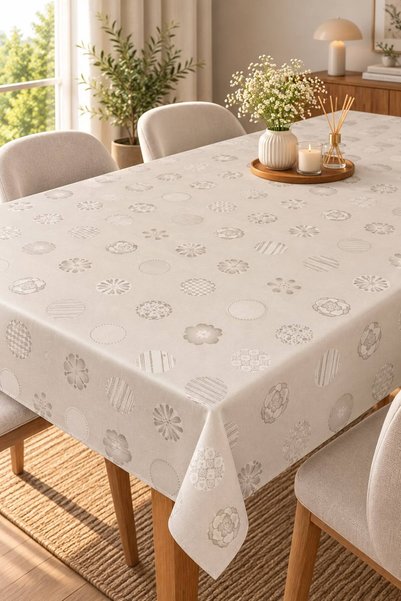 Molina Home Liquid-Proof Oilcloth Tablecloth |   Stain-Resistant, Easy-To-Cle...