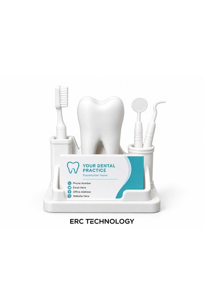 ERCTECH Dental Figured Desktop Organizer Business Card Holder and Pen Holder ...