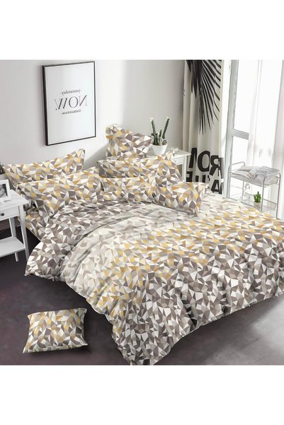 Generic 3 Pieces Flat Bedsheet Set with Floral Pattern King Size Bed Pillow C...