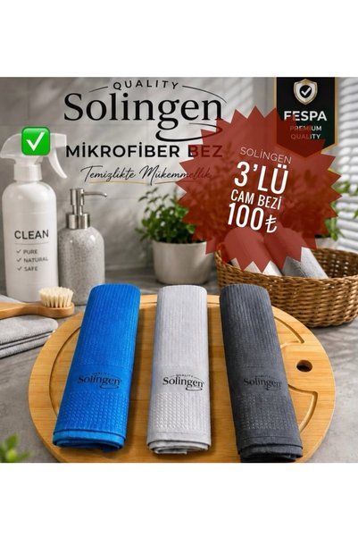 Solingen 3 lü mikrofiber bez