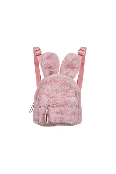 Jumbo Rucsac de Plus Roz cu Urechi pentru Copii 23x11x33.5cm