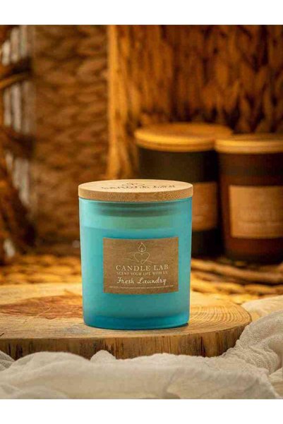 CandleLab Posh Κερί Σόγιας White musk 220 g – Γαλάζιο