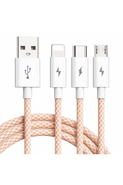 OEM Cablu USB 3 in 1, , 100W, Compatibil Android si iPhone, Incarcare si Tran...