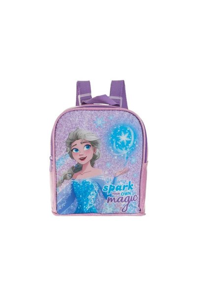 Jumbo Rucsac Roz cu Glitter & Model Frozen pentru Copii 21x10x18cm