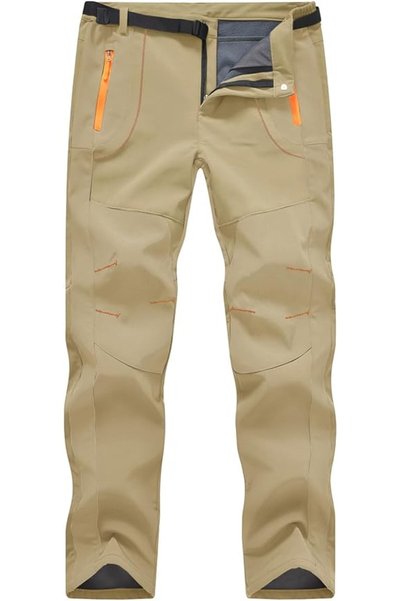 TBMPOY Men's Snow Ski Waterproof Fleece Lined Pants Outdoor Hiking Mountain S...