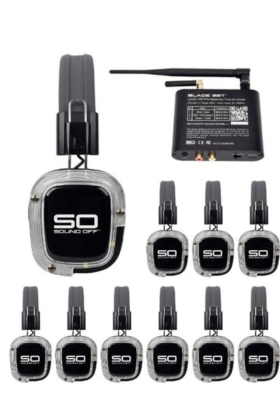GÜMRÜK BEY Sound Off GLO 4.2-EU Secure Kablosuz Silent Disco Kulaklık Sistemi...