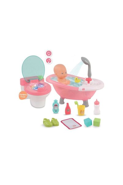 Jumbo Papusa Bebelus cu Cada Toaleta & Accesorii & Sunet 40cm