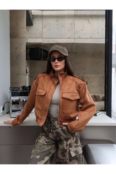 ESRAHELVACI Suede Bomber Jacket E.H Collection