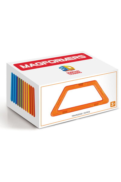 Magformers Магнитна игра за конструиране Комплект трапецовидни части - 12 тра...