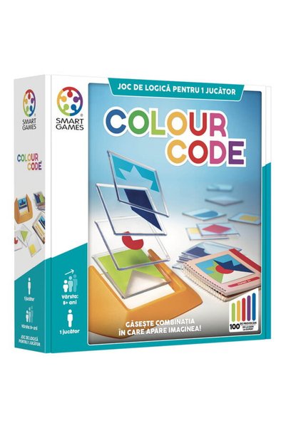 Smart Games Παιχνίδι λογικής με 100 προκλήσεις, - Κωδικός χρωμάτων, 5+ ετών, ...