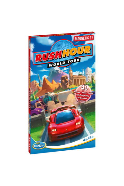 ThinkFun Магнитна логическа игра с 40 предизвикателства, - Rush Hour World To...