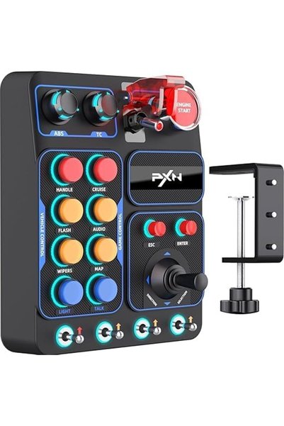 pxn CB1 Gaming Button Box,19-Key Programmable for PC Sim Games