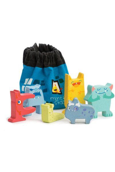 Tender Leaf Stacking and balancing game, Monsters in a bag set, Toys - Monste...