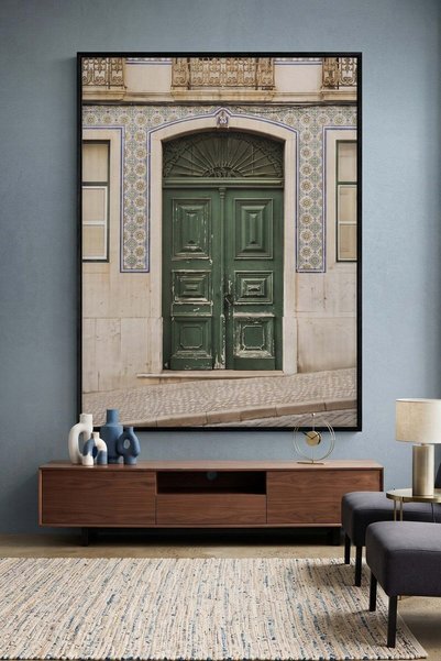 Jasmine Art Lisbon Heritage Architecture Wall Art | Portrait Framed Canvas Pr...