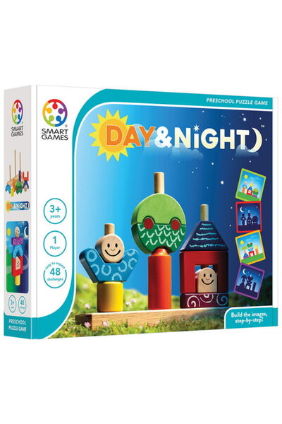 Smart Games Παιχνίδι λογικής με 48 προκλήσεις, - Ημέρα Νύχτα, για ηλικίες 2+ ...