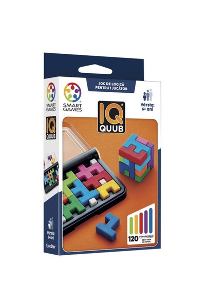 Smart Games Παιχνίδι λογικής με 120 προκλήσεις, - IQ Quub, 6+ ετών, Ρουμανική...