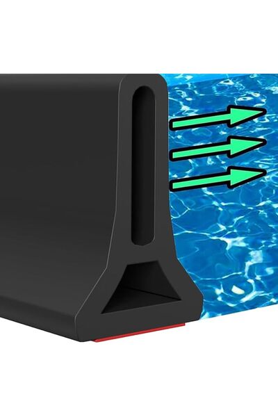 Rubvrenti 39 Inch Collapsible Shower Water Dam Shower Stopper Barrier and Ret...