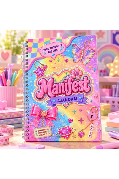 mcolor Manifest Agenda 17X24 cm Spiral Bound Hard Cover Patterned Notebook