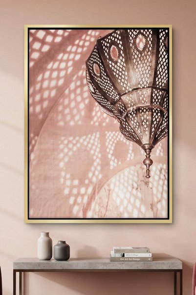 Jasmine Art Golden Hour Arabesque Architecture Wall Art | Portrait Framed Can...