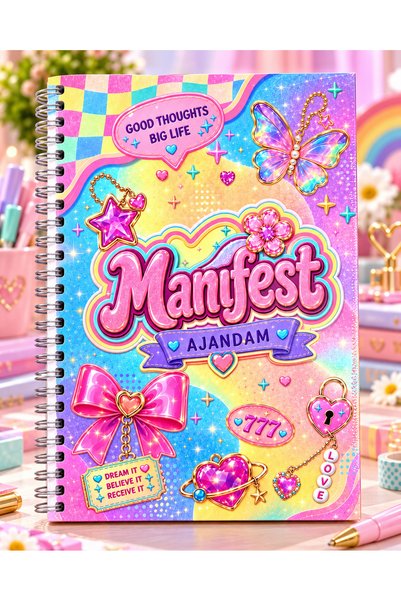 mcolor Manifest Agenda 17X24 cm Spiral Bound Hard Cover Patterned Notebook