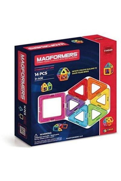 Magformers Blocuri de constructie Magformers, Puzzle Magnetic, 14 piese