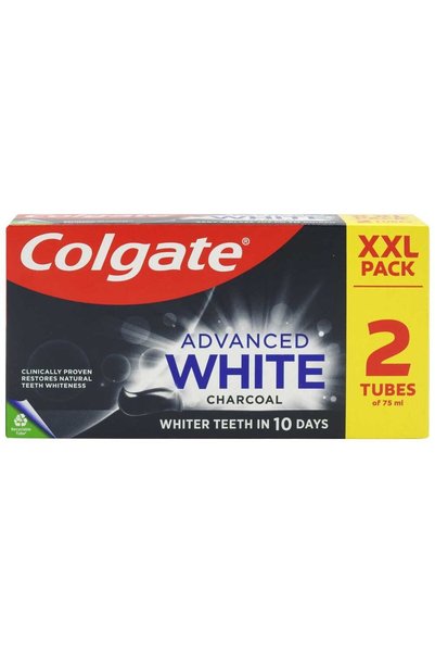Generic Brand Pastă de dinți Colgate, 2 X 75 ml Advanced White Charcoal
