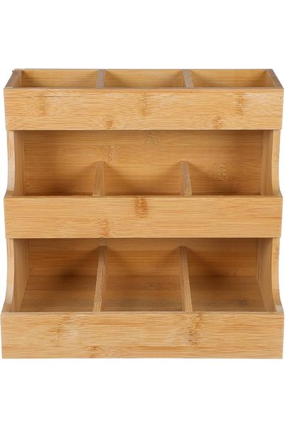 PRETYZOOM Pretty Zoom Wooden Tea Storage Rack with High Hardness Wood for Tea...