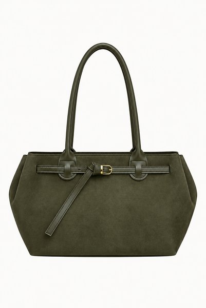Melike Tatar Helen Suede Bag 98-605 Std Khaki