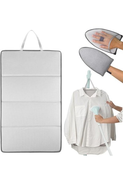 Tazweeq Steamer Board for Clothes with Ironing Glove, Foldable Hanging Steam ...