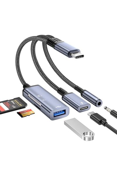 TERRIFI محول USB C متعدد المنافذ 3 في 1 لأجهزة آيفون 17 و16 و15 وآيباد، محول ...