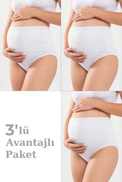 Armoris مجموعة من 3 سراويل داخلية نسائية عالية الجودة من القطن الأبيض والليكر...