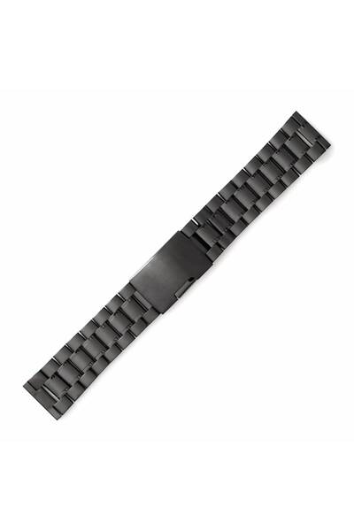 KOSTELO Μεταλλικό Συμπαγές Βραχιόλι Μαύρο 18mm