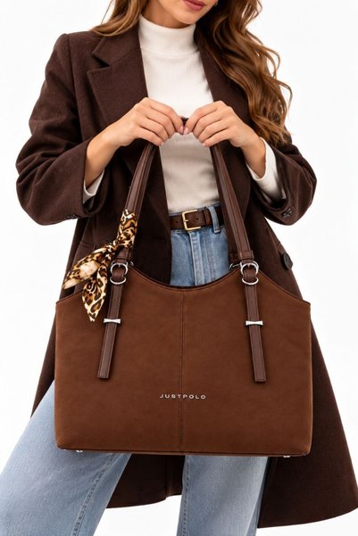 Just Polo Women's Large Size Water-Resistant 2-Compartment Hand and Shoulder ...