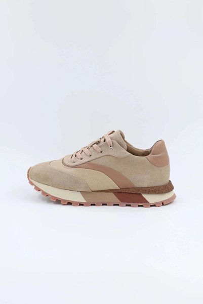 Roberto&Co Sneakers sport damă bej din piele naturală 100%