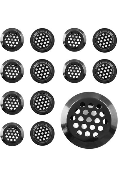 SYOSI 20 Pcs Black Air Vents – 1" (25mm) Circular Soffit Vents, Stainless Ste...