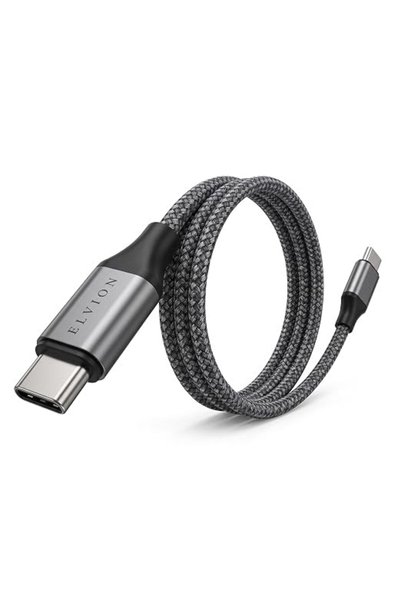 GENERAL كابل ELVION USB-C بقوة 60 واط مع شريحة ذكية، كابل شحن سريع فائق المتا...