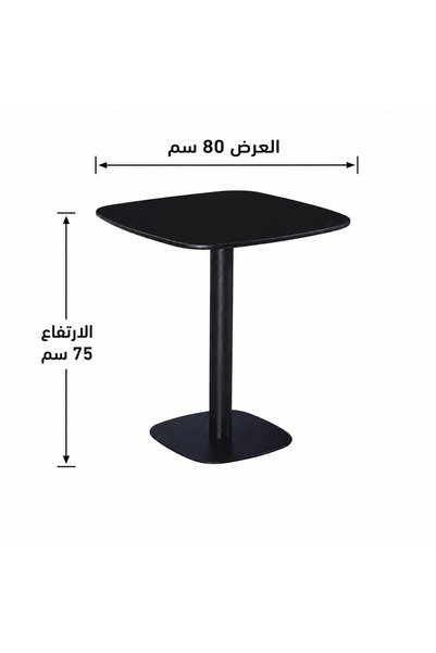 Generic طاولة كافيه خشب 80*80 3366 BLACK