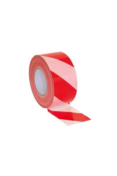 NO BRAND WHITE/RED warning tape white red 80 mm x 200 m
