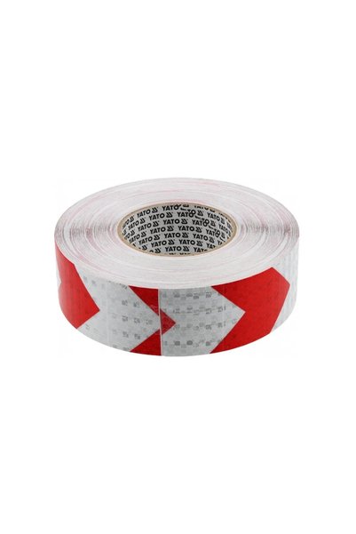 yato Arrow reflective tape 49 mm x 45.7 m white red
