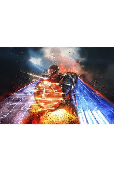 OEM Poster Red Hulk Vs Captain America Întâlnirea Titanelor, 61x90 cm, poster...