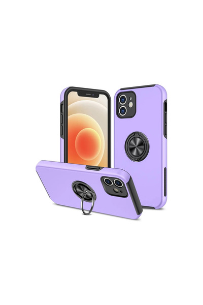 kumkumticaret Apple iphone 12 case elite ring cover - purple