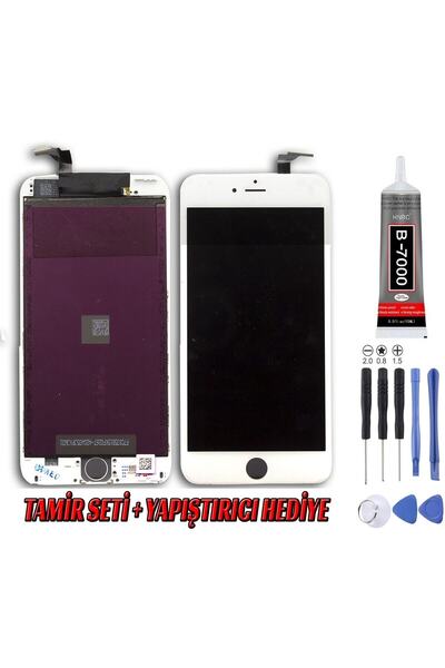 kumkumticaret iPhone 6 Plus Lcd Screen a Quality White Assembly Kit