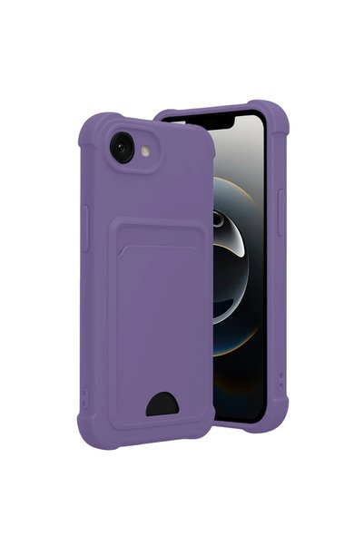 kumkumticaret Apple iPhone 16E Kelvin Silicone with Business Card - Lilac